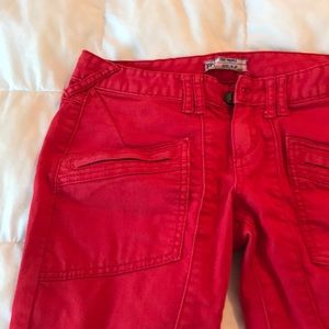 Free people hot red pants